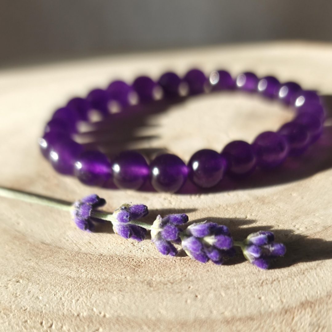 Lavender Amethyst Beaded Bracelet - Image 3
