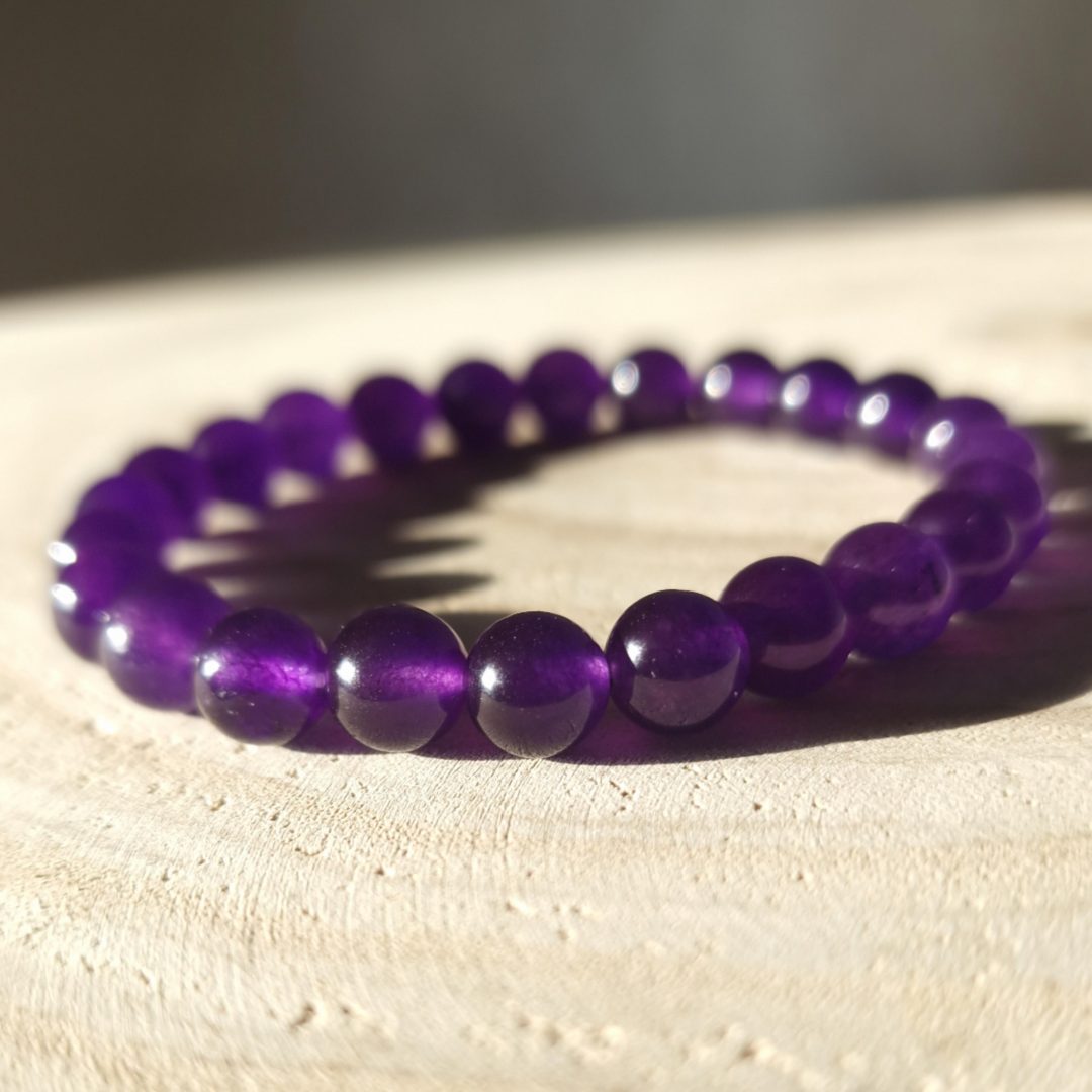 Lavender Amethyst Beaded Bracelet - Image 2