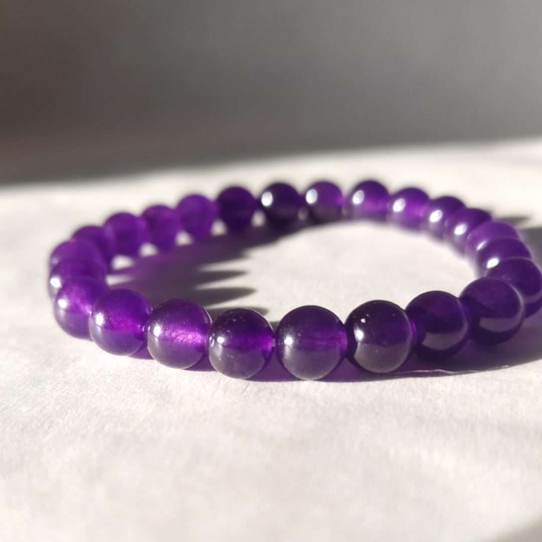 Lavender Amethyst Beaded Bracelet - Image 4